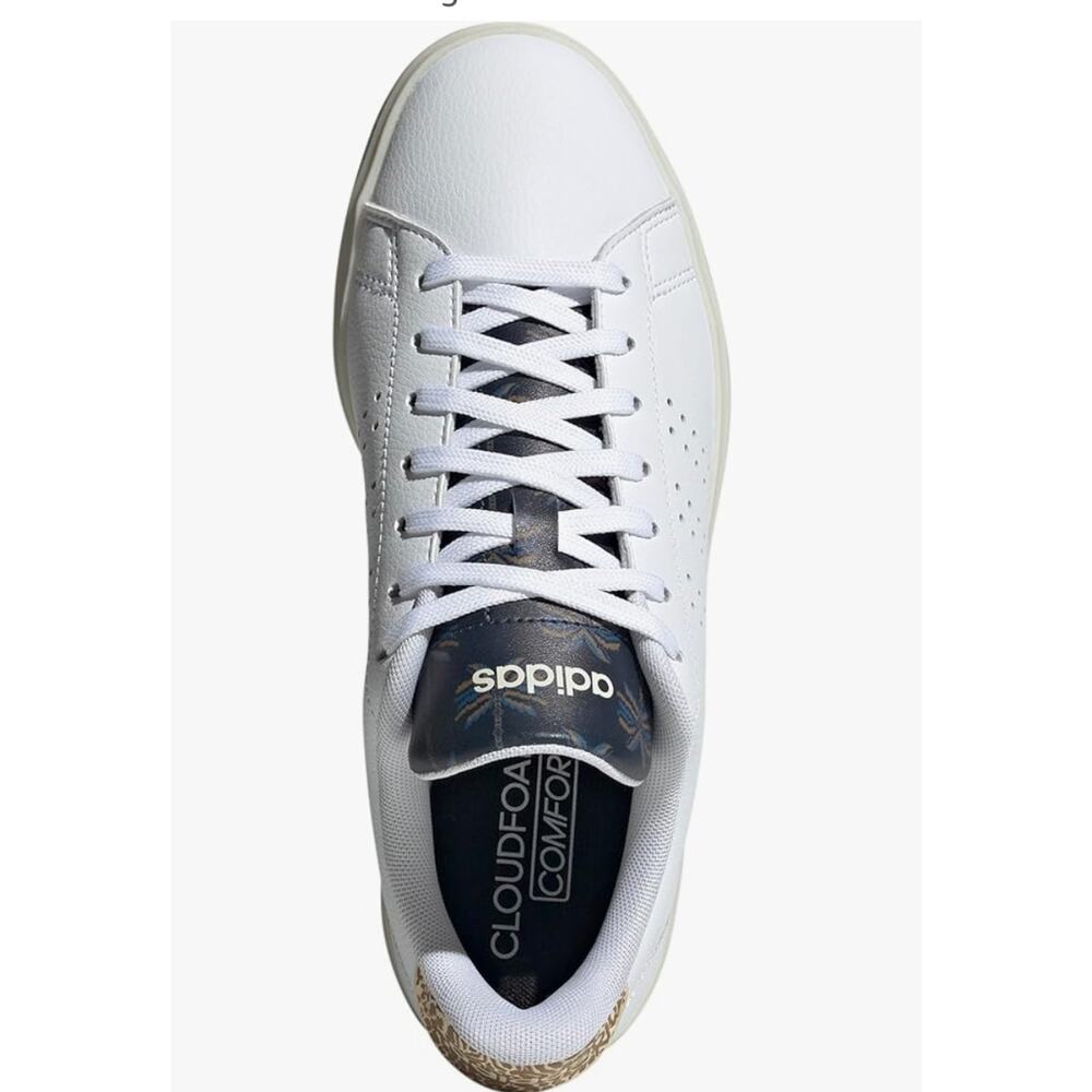 Adidas Advantage 2.0 White/ Leopard Print/ Black Women's 8 - Picture 4 of 8